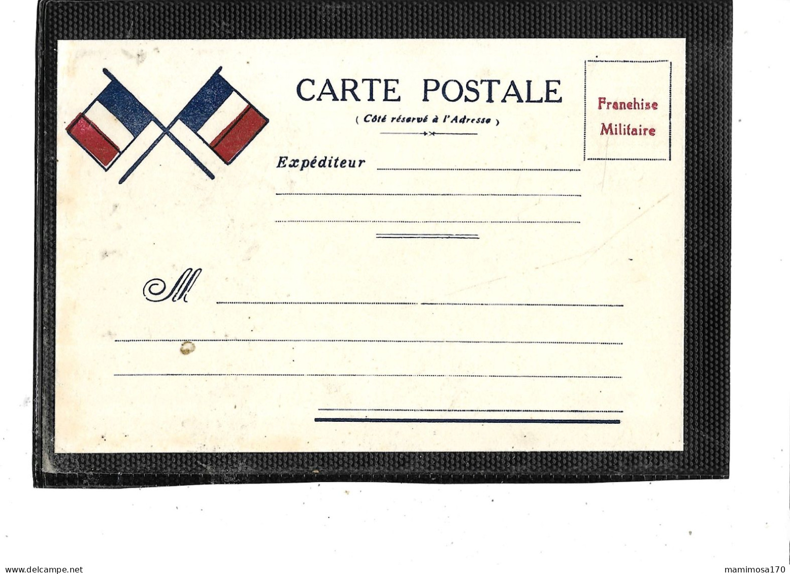 Théme- MILITARIA- Carte Patriotique- Carte-Postale Franchise-Militaire " Vierge " - Patriotic