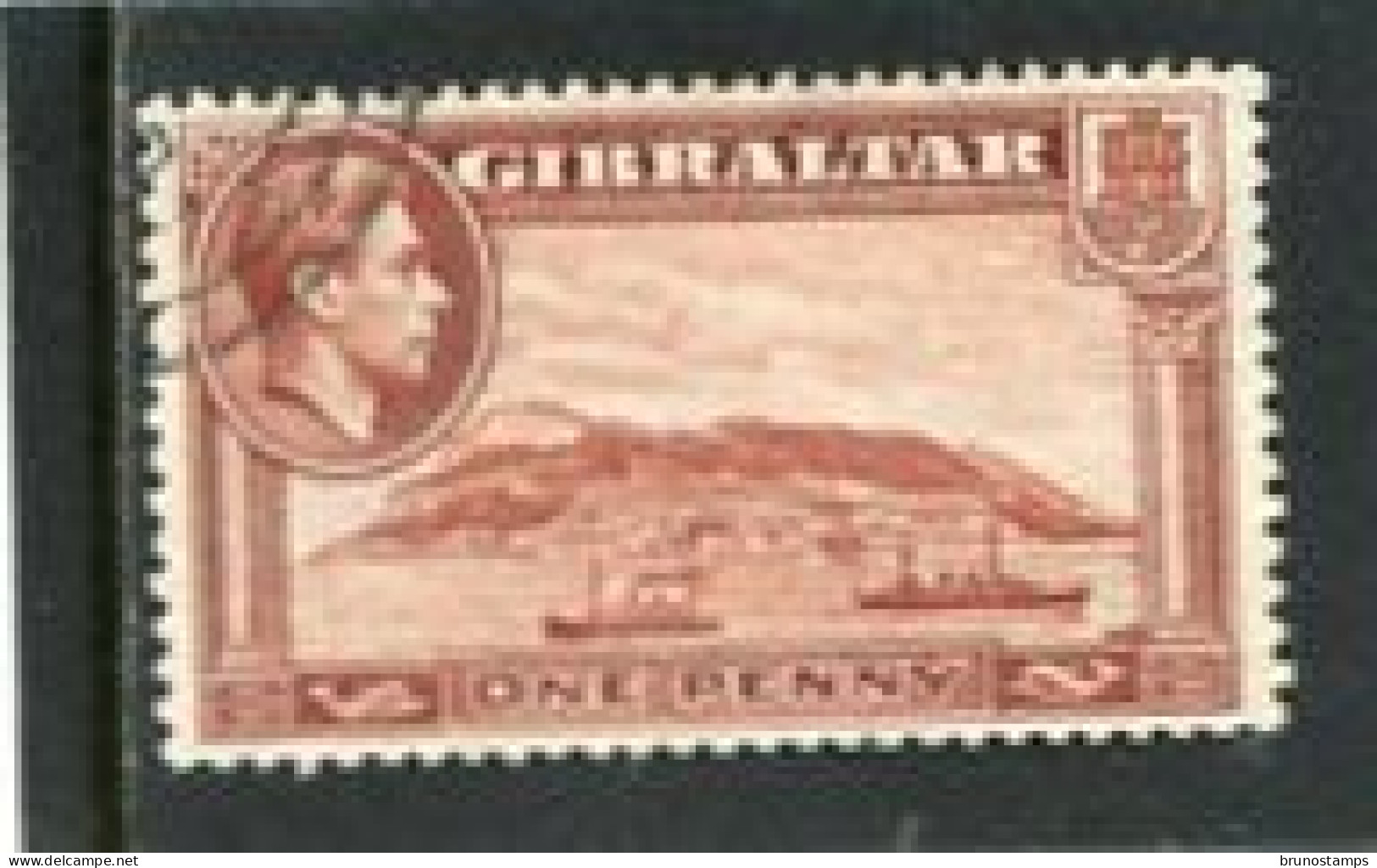 GIBRALTAR - 1938  1d  THE ROCK   PERF  13  FINE USED - Gibraltar