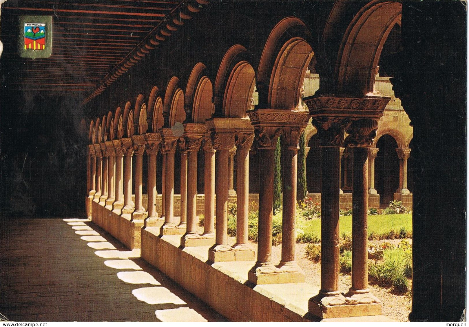 55170. Postal RIPOLL (Gerona) 1974. Vista Del Claustro Romanico - Covers & Documents