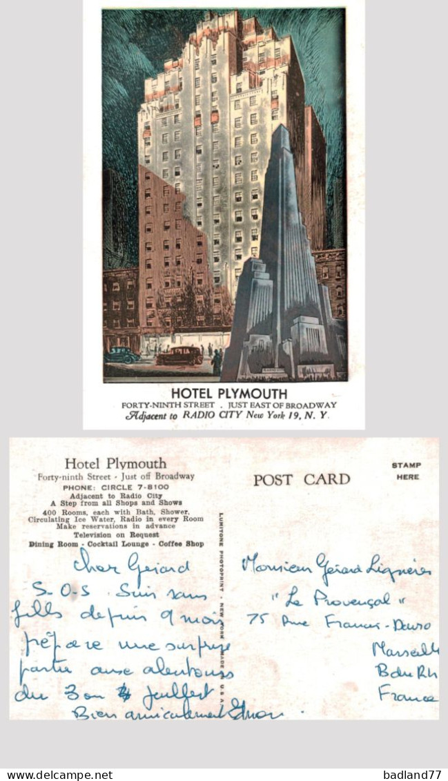 USA - Hotel Plymouth - New York - Other & Unclassified