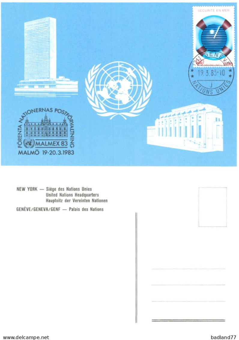 Nations Unies - United Nations - Vereinte Nationen - Postcard - Genève - Malmex 83 Malmö - Other & Unclassified