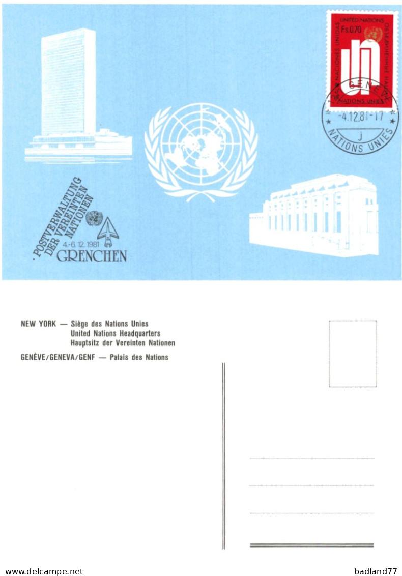 Nations Unies - United Nations - Vereinte Nationen - Postcard - Genève - Grenchen 81 - Other & Unclassified