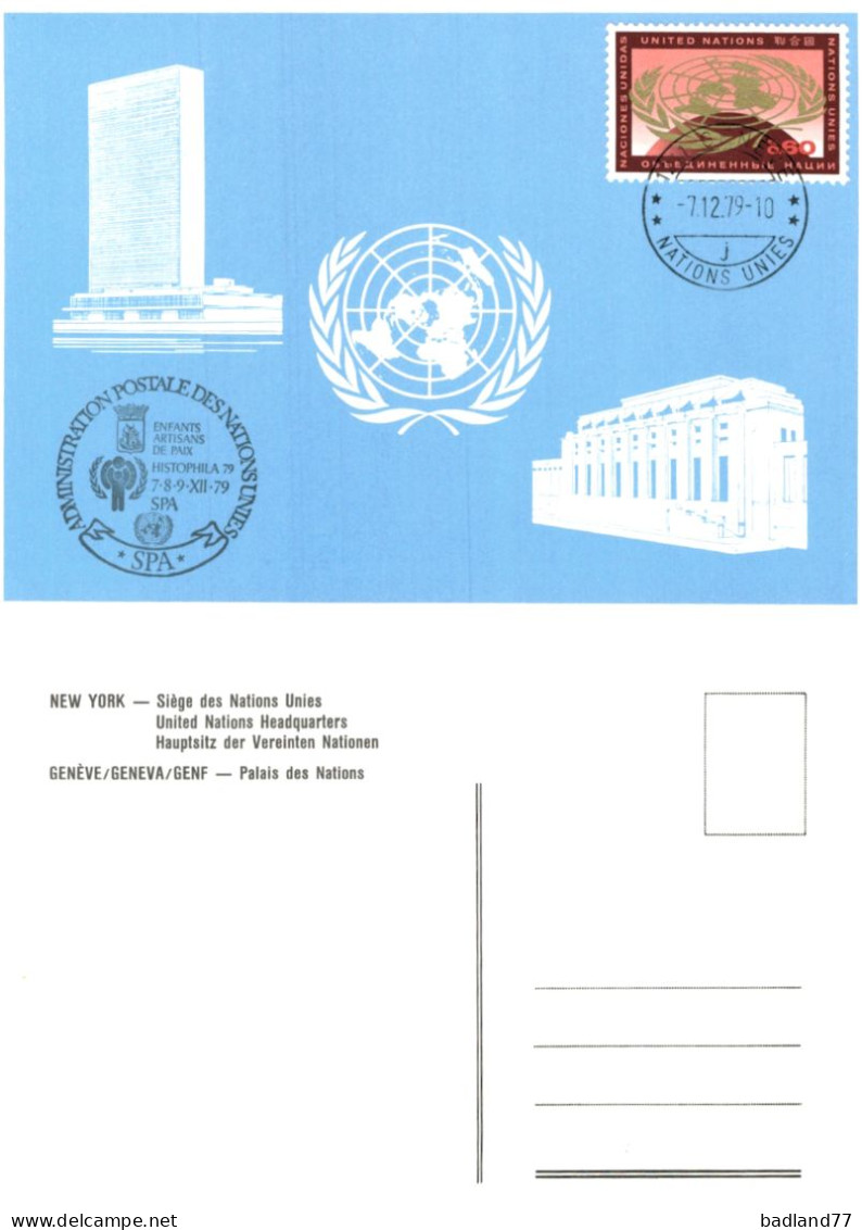 Nations Unies - United Nations - Vereinte Nationen - Postcard - Geneve - Spa Histophila 79 - Other & Unclassified