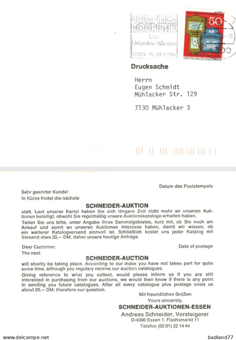 Deutsche Bundespost - Drucksache - - Other & Unclassified