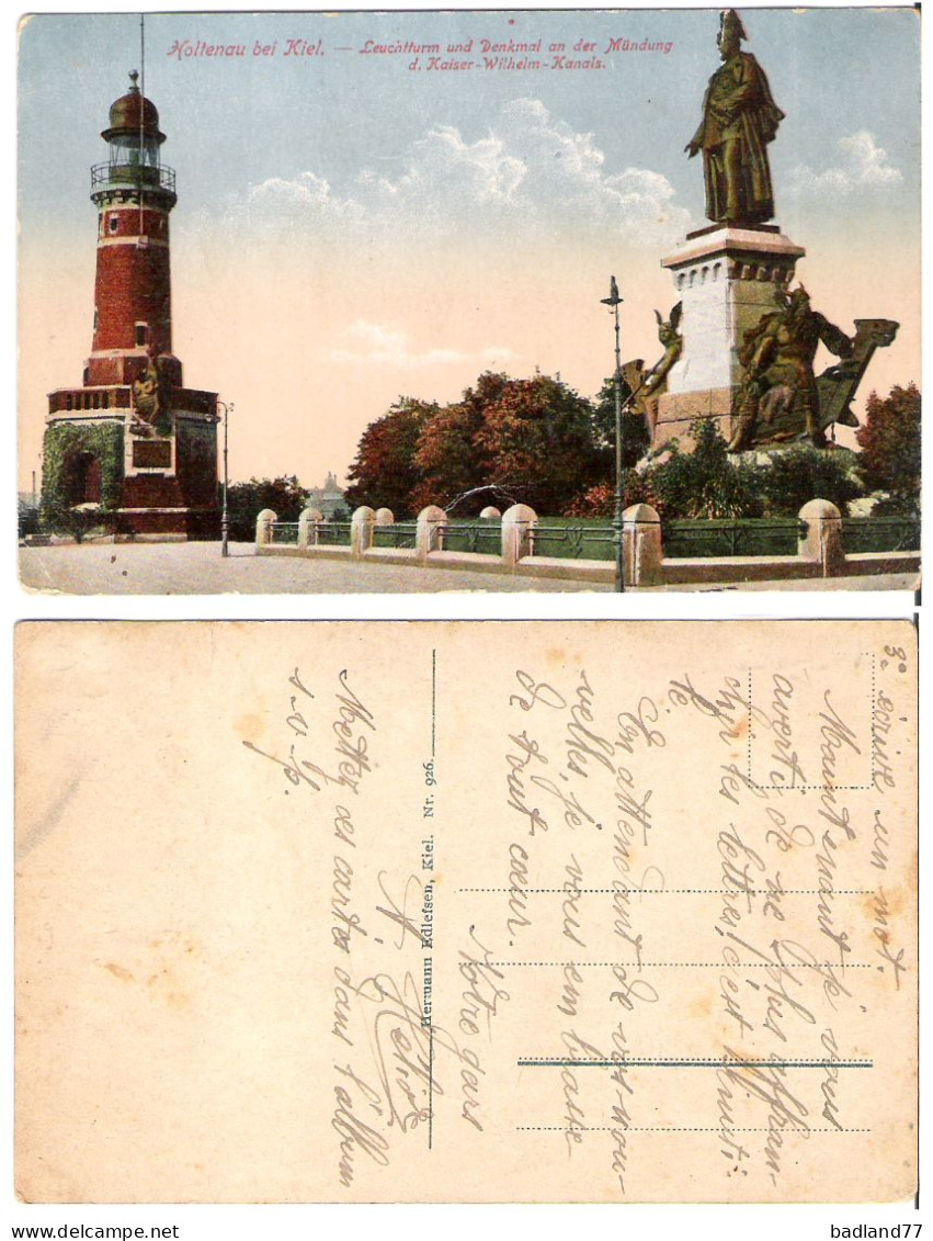 DE - Holtenau Bei Kiel- Leuchtturm Und Denkmal An Der Mundung D. Kaiser-Wilhelm-Kanals - Otros & Sin Clasificación