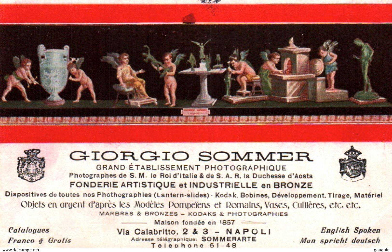 CPA - NAPOLI - Giorgo SOMMER Grand Éts Photographique - Via Calabritto ... Edition Danesi §TOP RARE§ - Napoli (Naples)
