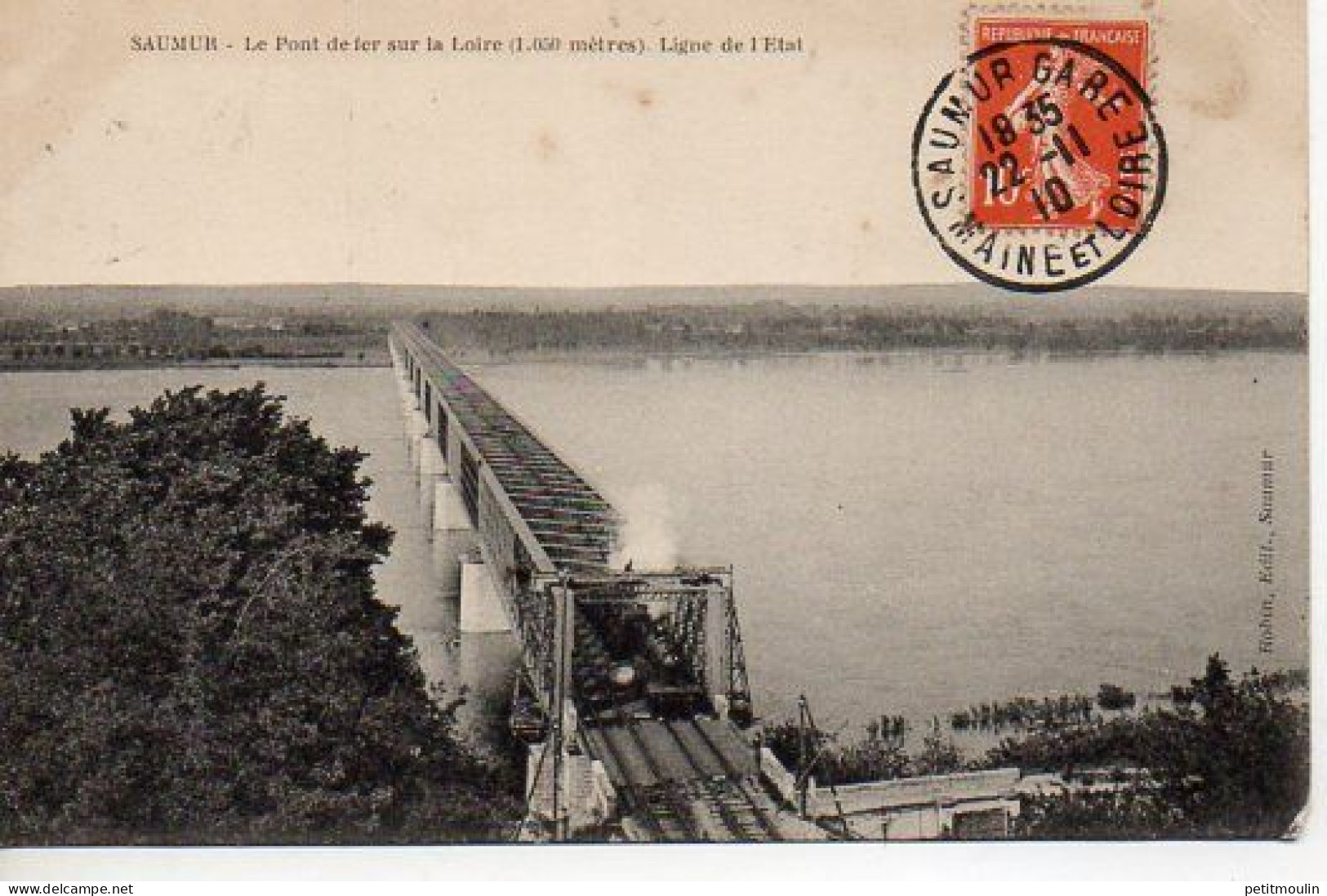 Saumur, Le Pont De Fer Sur La Loire, Ligne De L'état - Saumur