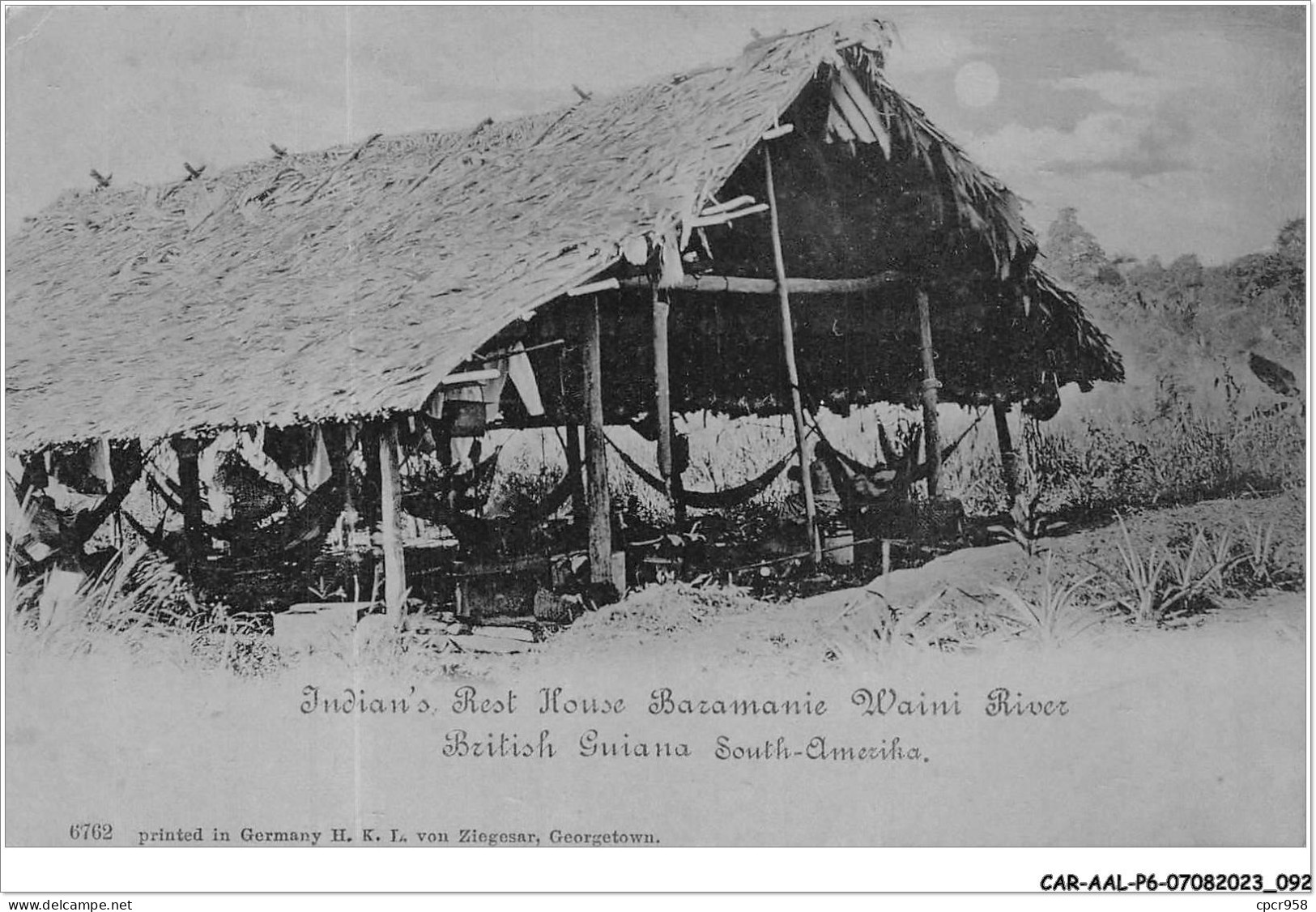 CAR-AALP6-GUYANE BRITANIQUE-0525 - Indian's Rest House Baramanie Waini River British Guiana South-Ameriha - Guyana (ex Guyana Britannica)
