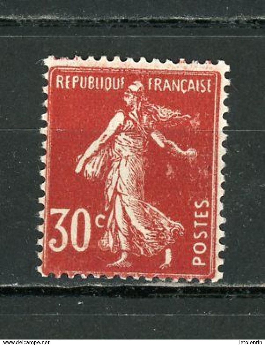 FRANCE - SEMEUSE 30 Cts ROUGE - N° Yvert  160 * - 1906-38 Semeuse Camée