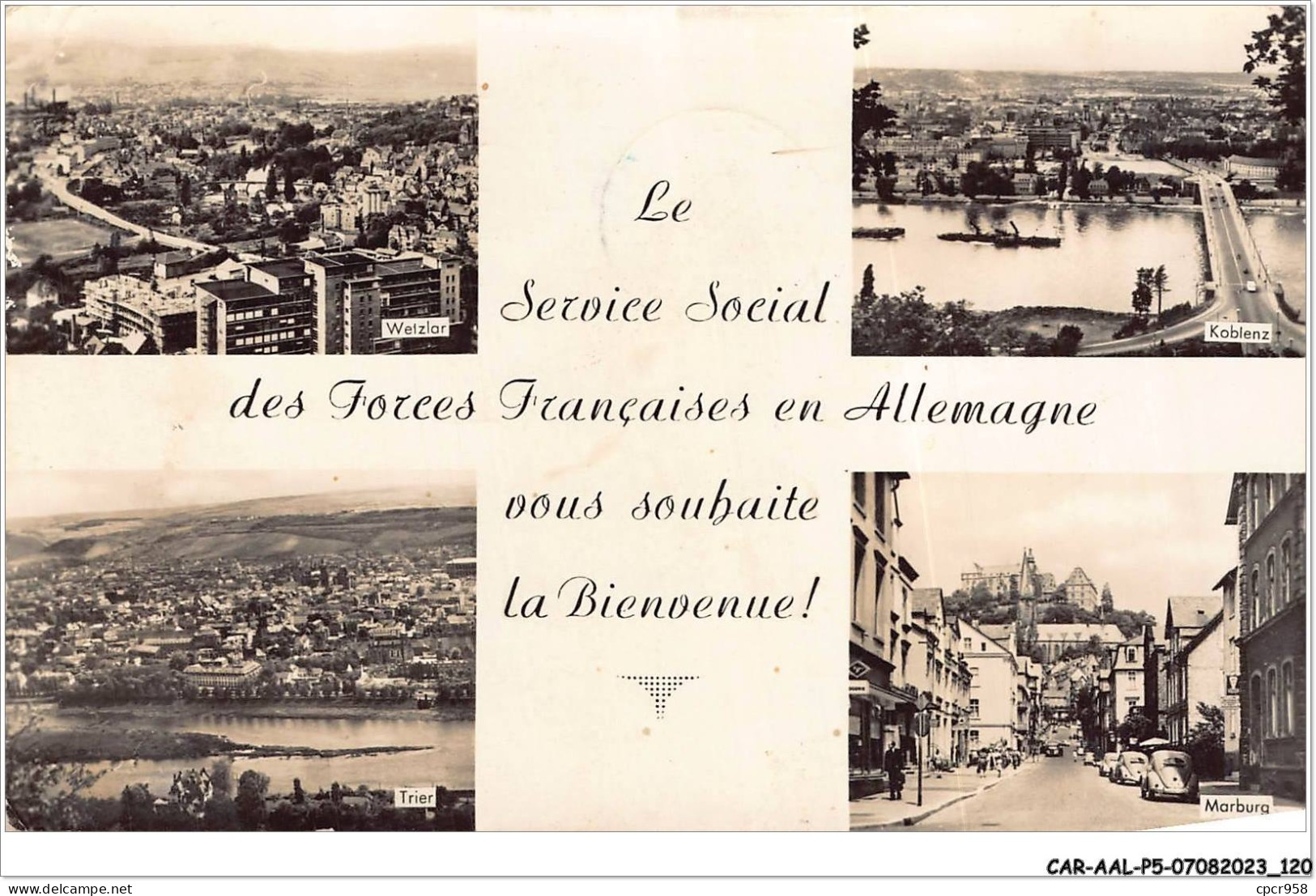 CAR-AALP5-ALLEMANGNE-0413 - Le Service Social Des Forces Francaise En Allemagne  - Otros & Sin Clasificación