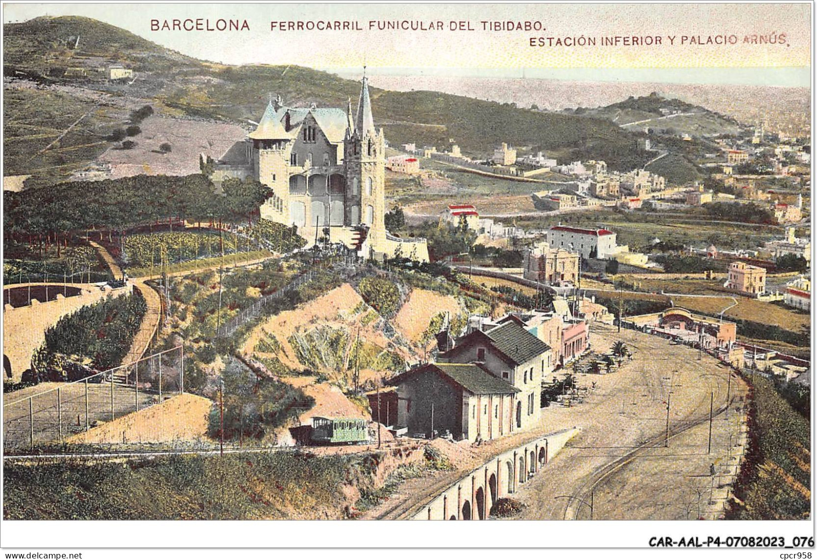 CAR-AALP4-ESPAGNE-0291 - BARCELONA, FERROCARRIL FUNICULAR DEL TIBIDABO - Other & Unclassified