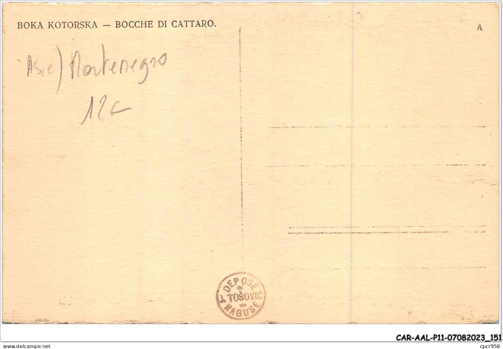 CAR-AALP11-MONTENEGRO-1026 - BOKA KOTORSKA-BOCCHE DI CATTARO - Other & Unclassified