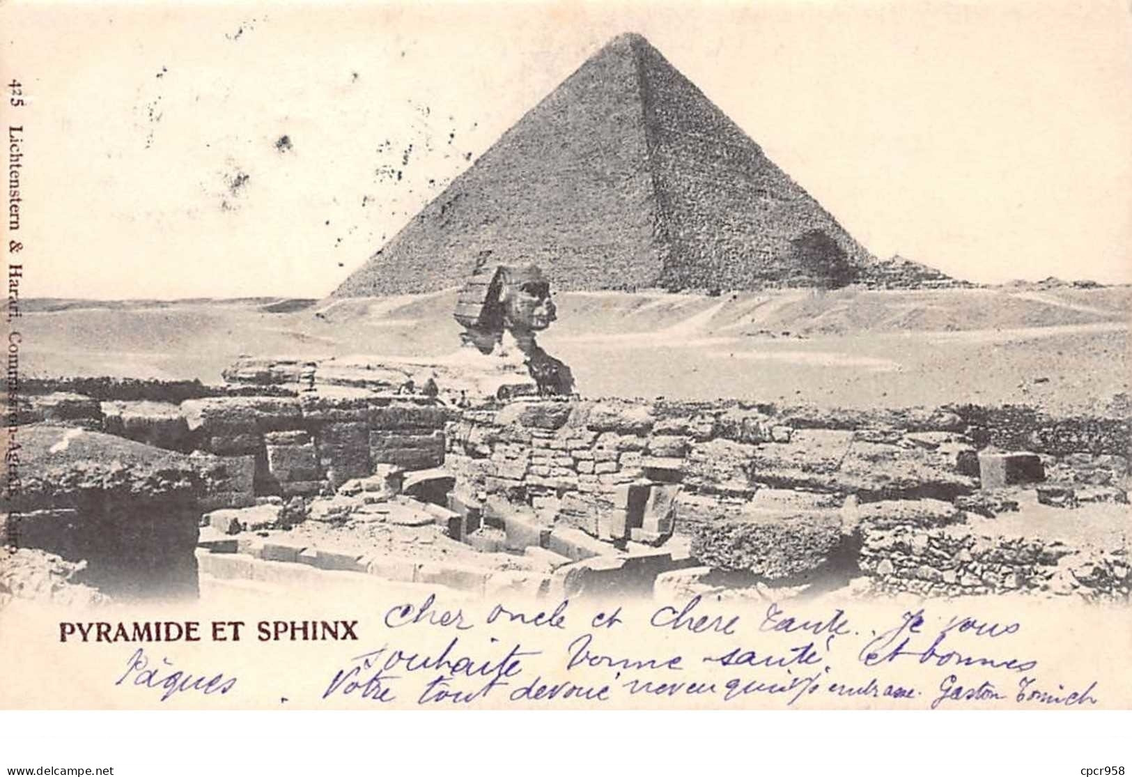 Egypte.n°58409.carte Maximum.pyramide Et Sphinx - Andere & Zonder Classificatie