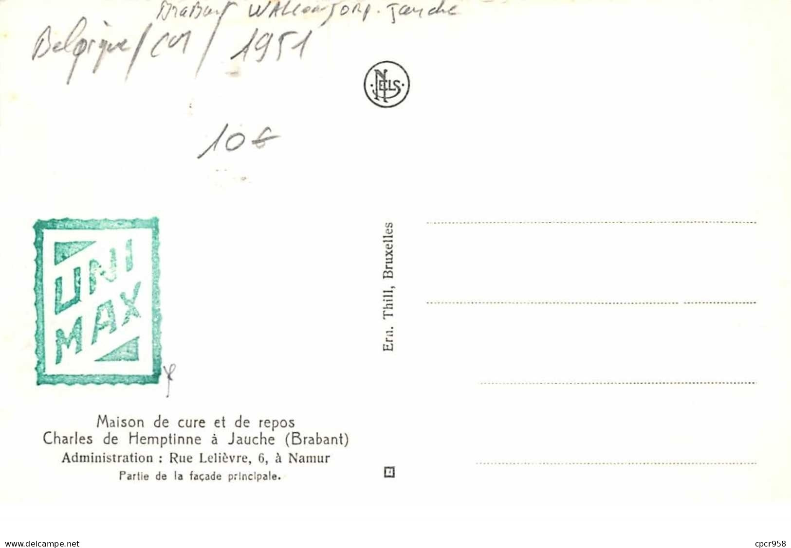 Belgique.n°57900.jauche.maison De Cure Et De Repos Charles De Hemptinne.carte Maximum - Other & Unclassified