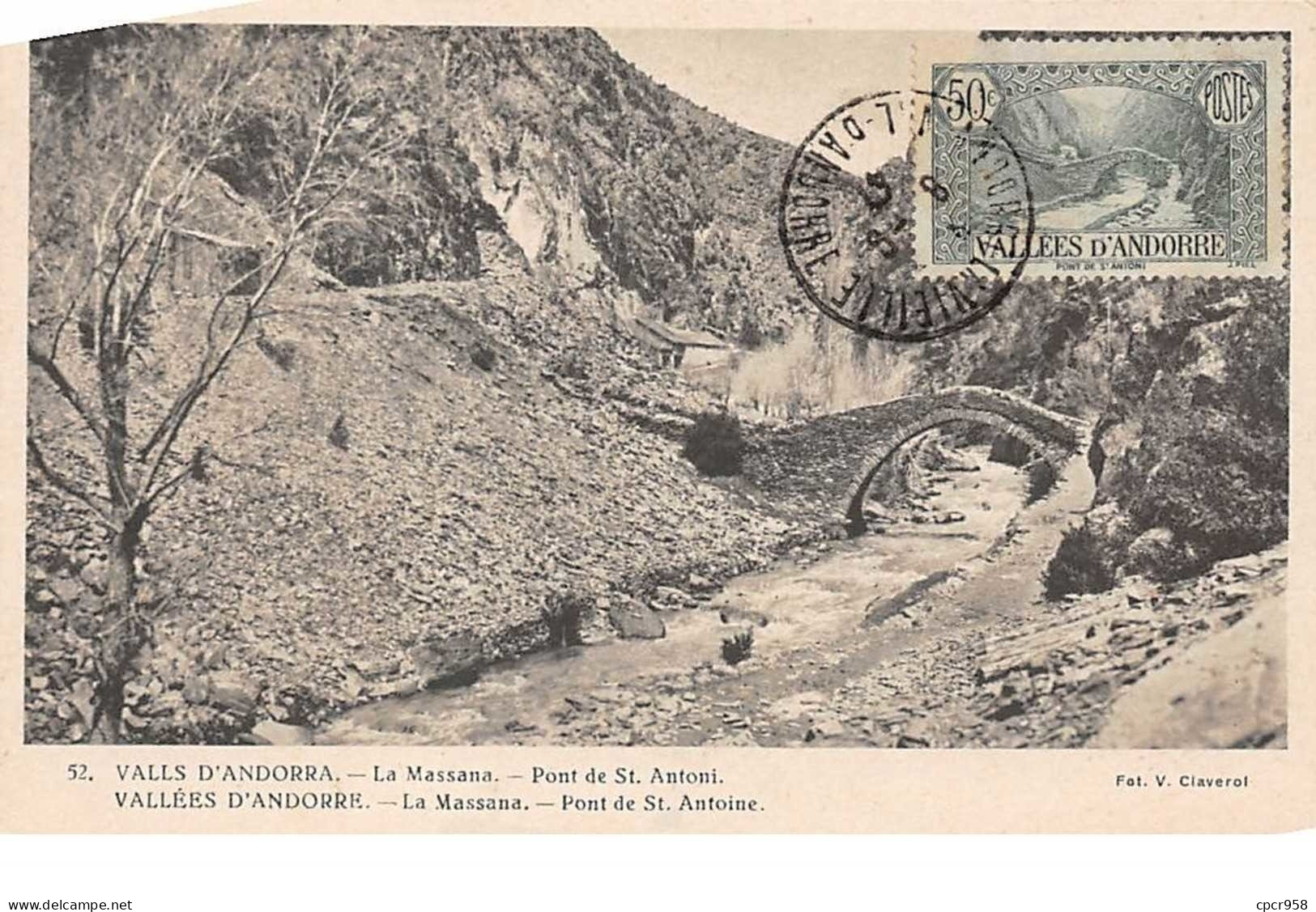Andorre.n°57862.la Massana.pont De St Antoine.carte Maximum - Andorra