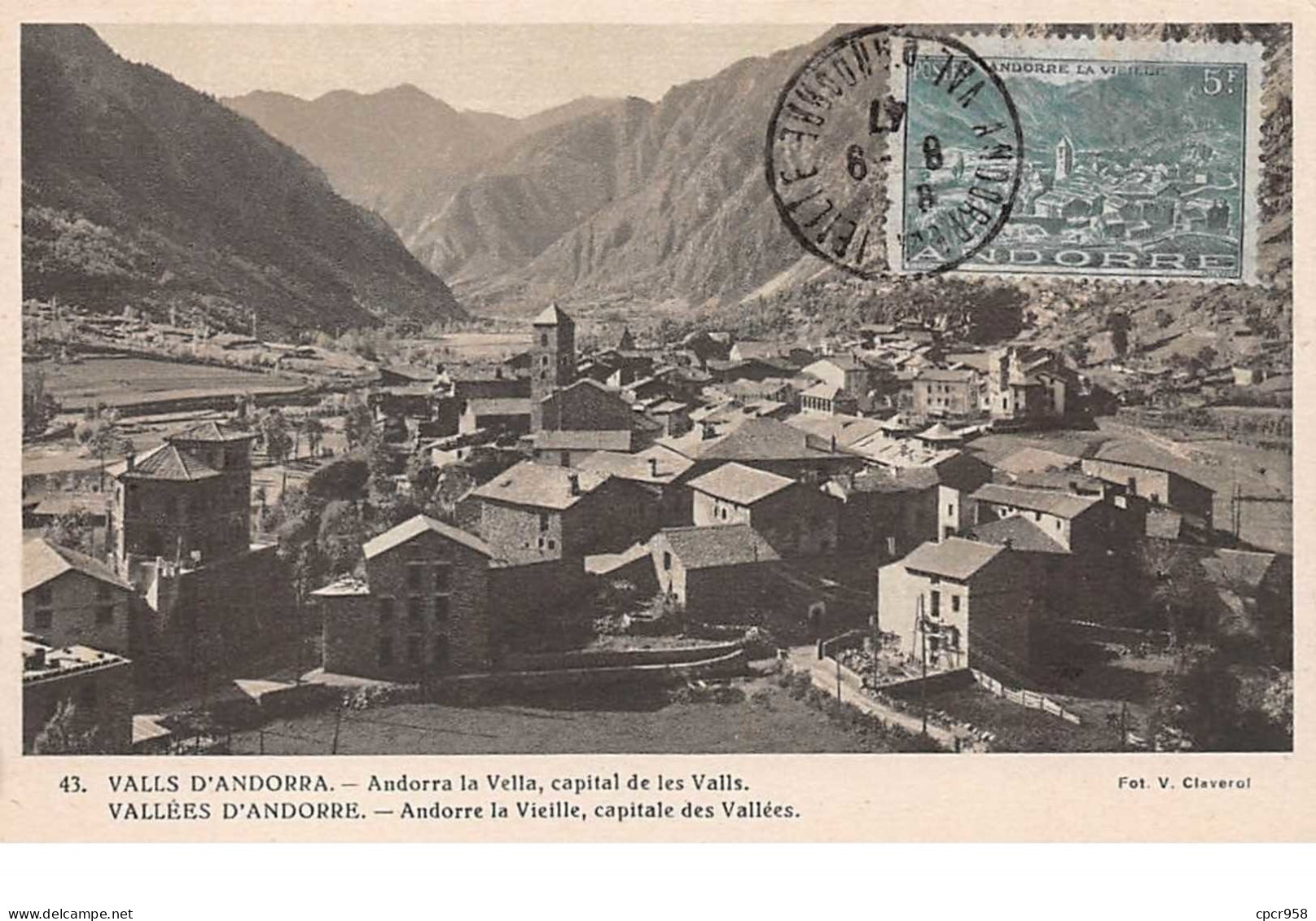 Andorre.n°57852.andorre La Vieille.capitale Des Vallées.carte Maximum - Andorra