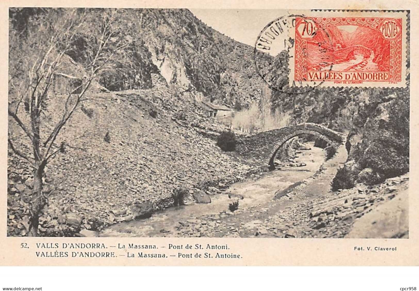 Andorre.n°57860.la Massana.pont De St Antoine.carte Maximum - Andorra