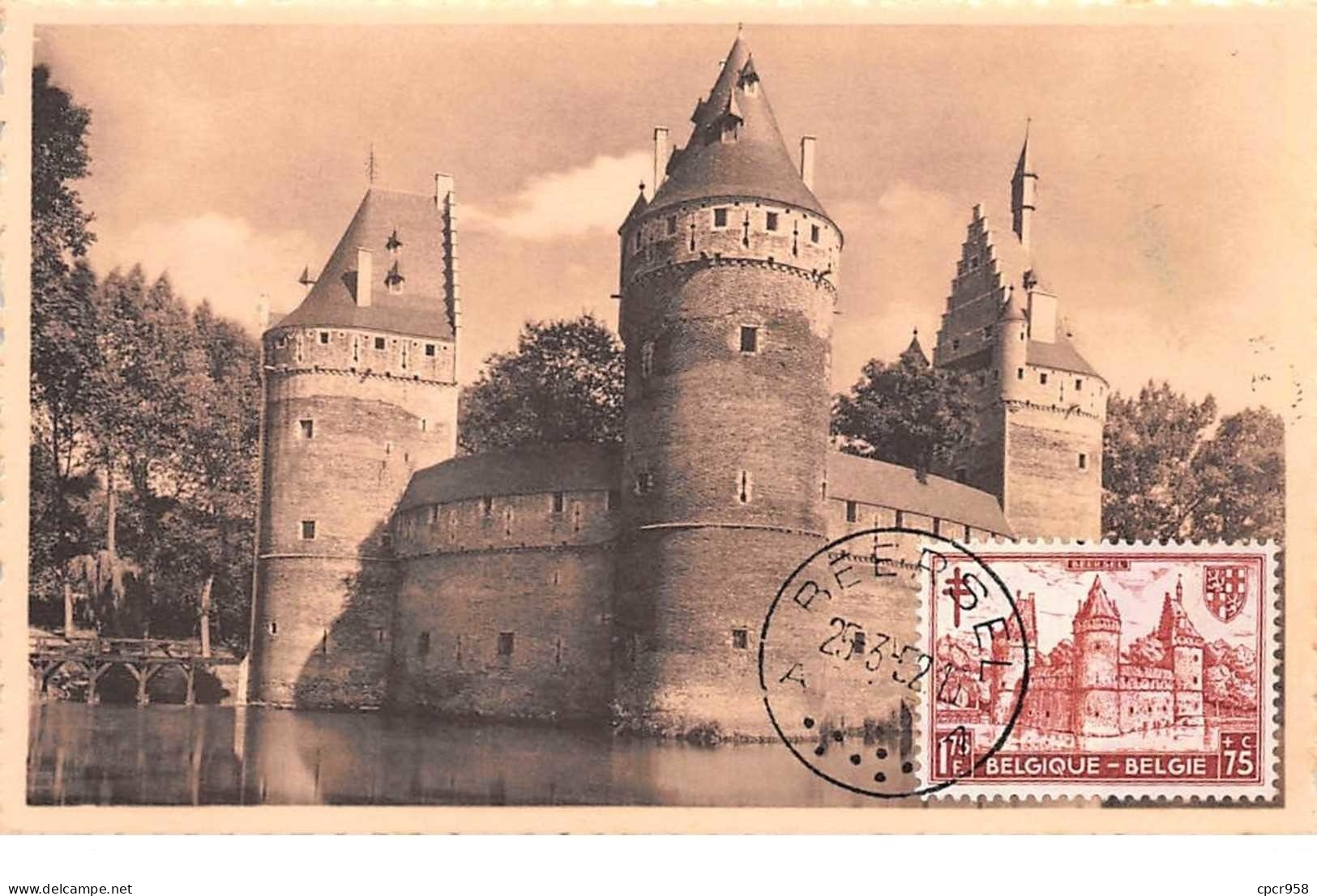 1952 - Carte Maximum - N°151289 - Belgique - Château De Berseel - Cachet - Berseel - Beersel