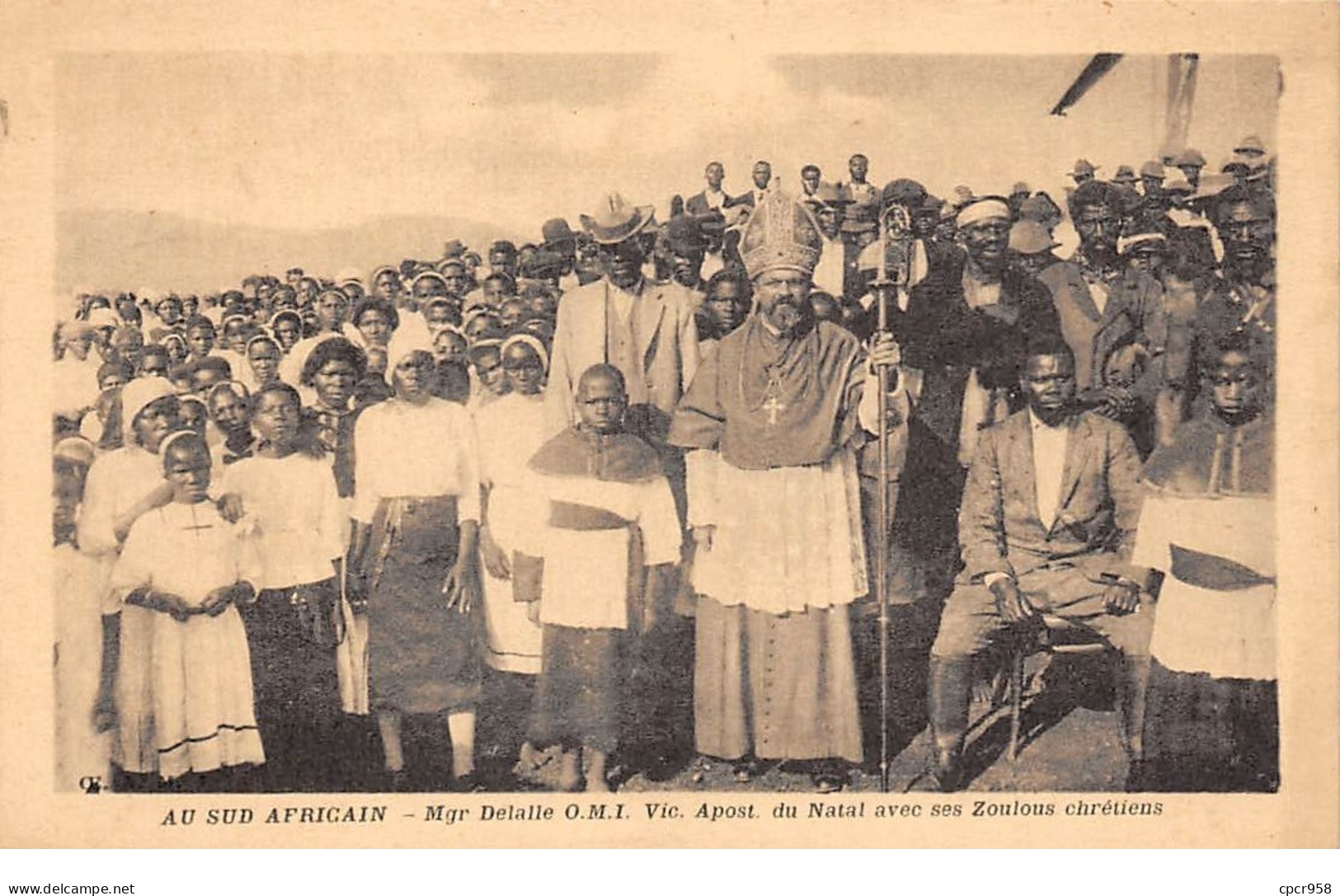 Afrique Du Sud - N°63456 - Au Sud Africain - Myr Delalle O.M.I. Vic. Apost Du Natal Avec Ses Zoulous Chrétiens - Zuid-Afrika