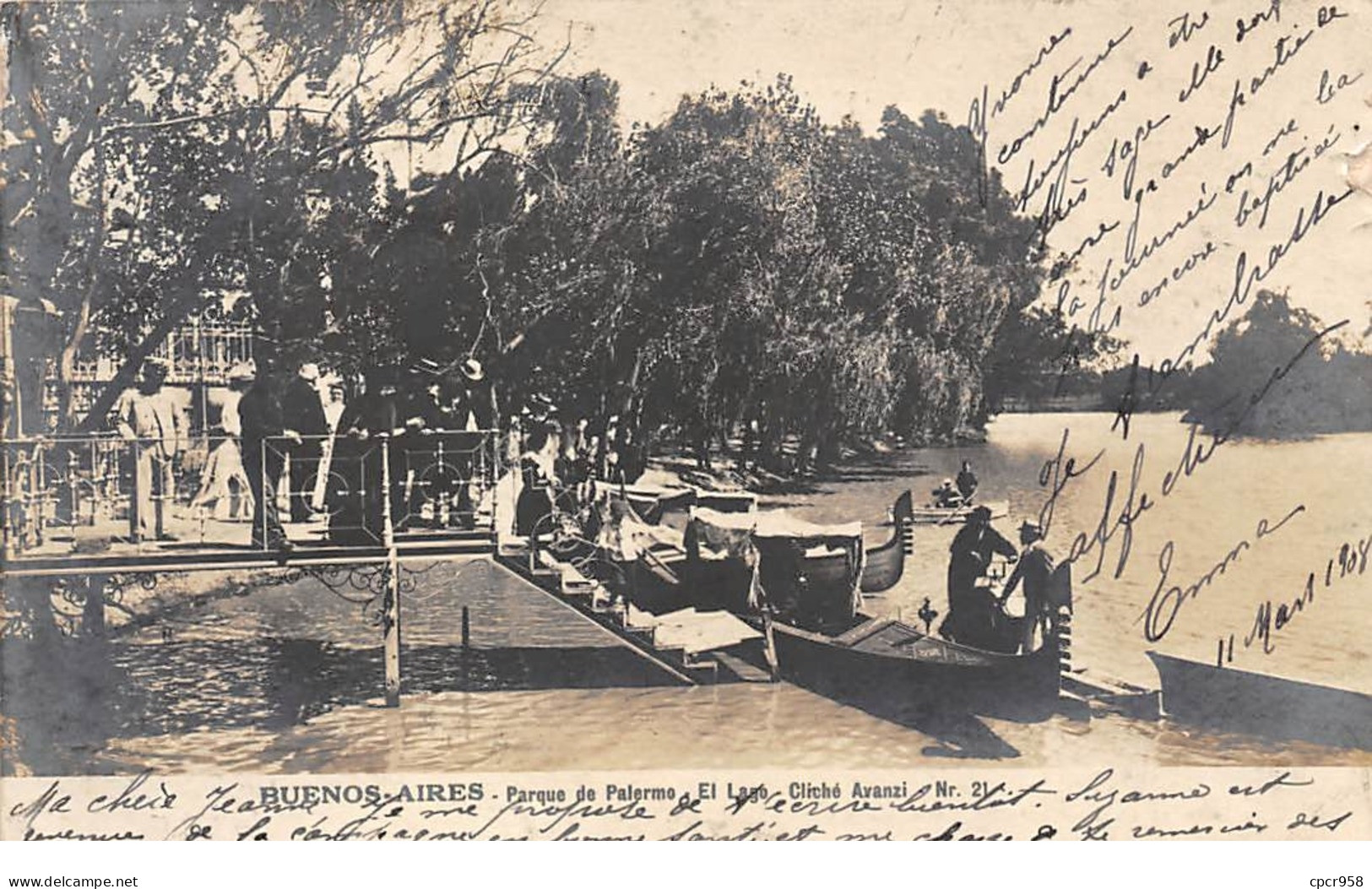 Argentine - N°65783 - Buenos Aires - Parque De Palerme - Carte Vendue En L'état - Argentine