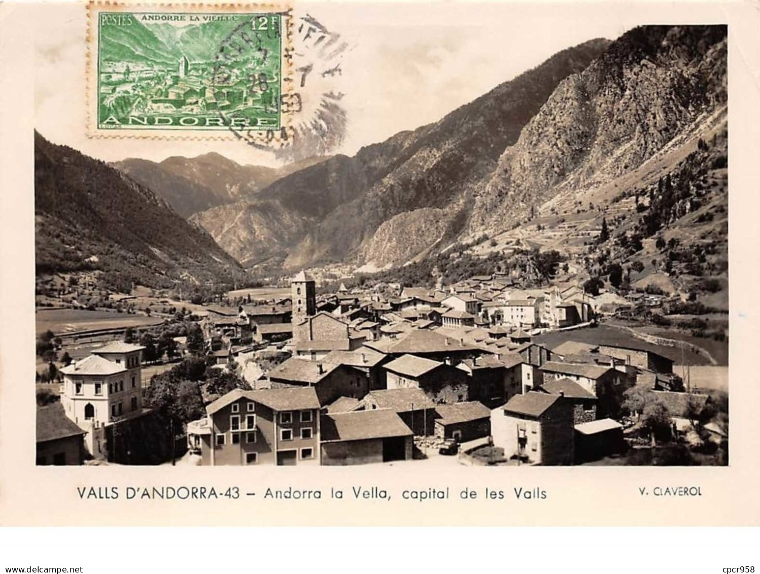 Andorre.n°57850.la Vella.capital De Les Valls.carte Maximum - Andorra