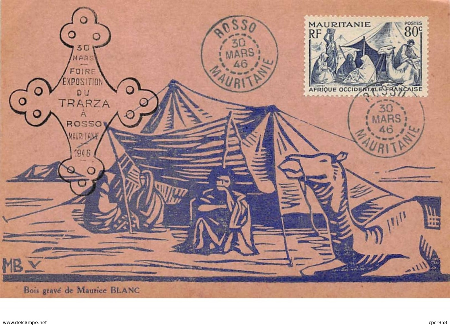Mauritanie.n°57948.maurive Blanc.foire Exposition.carte Maximum - Mauritanie