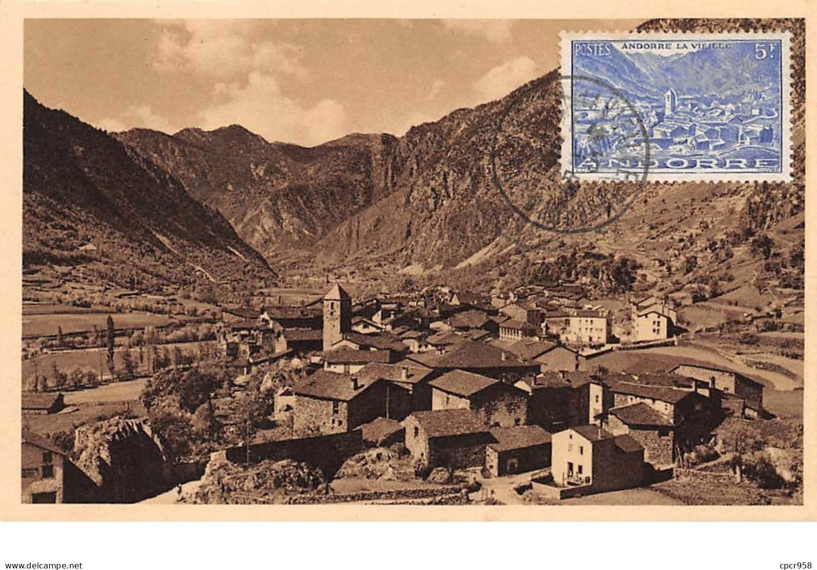 Andorre.n°57851.vue Générale D'andorre La Vieille.carte Maximum - Andorre