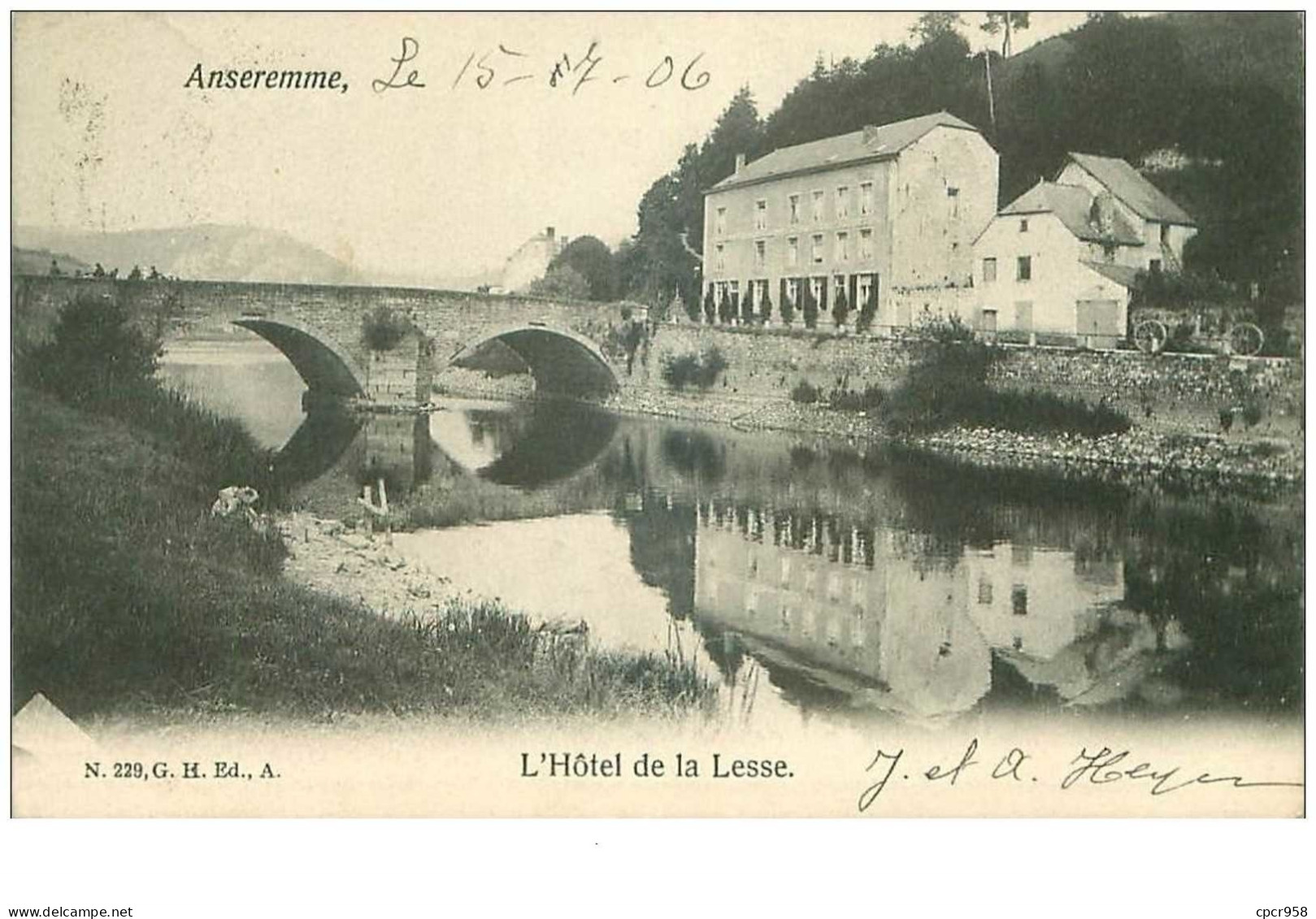 Belgique . N°41615 . Anseremme.l Hotel De La Lesse - Namur