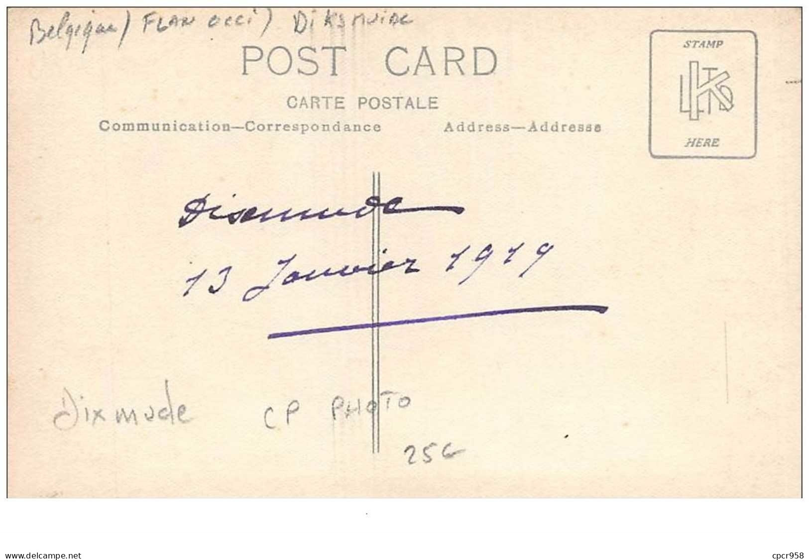 Belgique . N°43986 . Dixmude . Carte Photo.1919.militaire - Diksmuide