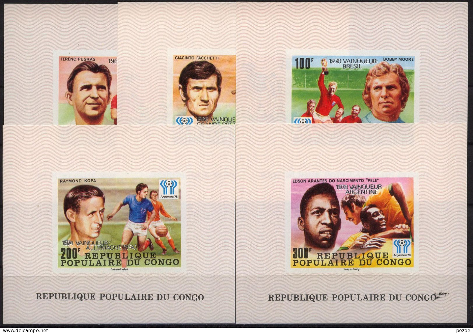 Football / Soccer / Fussball - WM 1978:  Congo  5 SoBl **, Silber Aufdruck - 1978 – Argentine