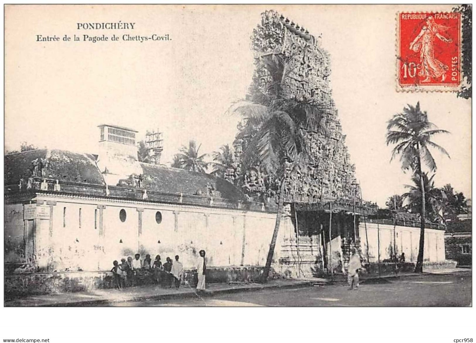 Inde . N°50466 . Pondichéry . Pagode De Chettys-covil - Inde