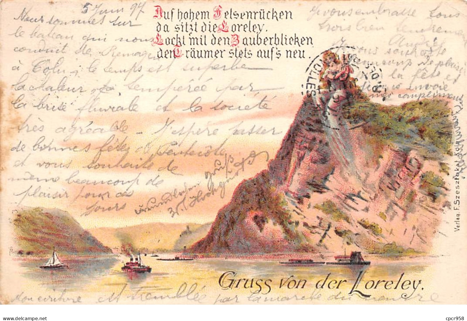 Allemagne - N°63520 - Gruss Von Der Loreley - 1897 - Loreley