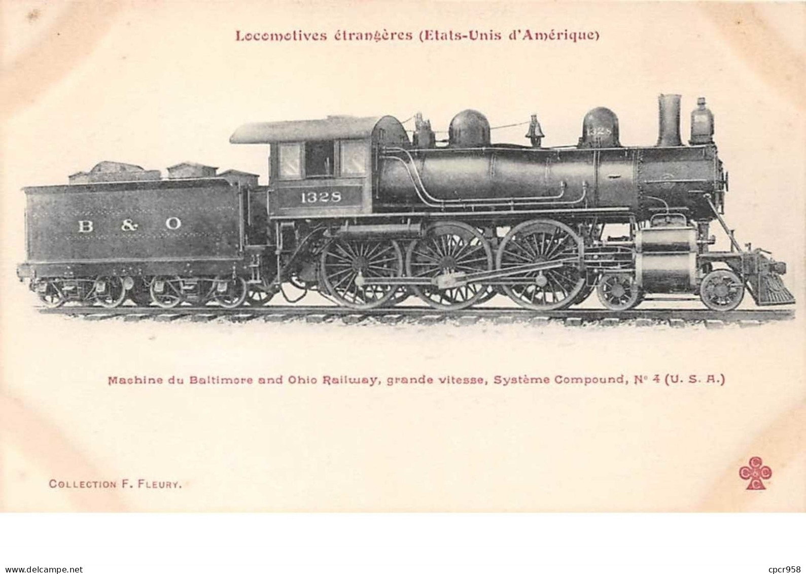 Etats-unis . N°50928 . Baltimore And Ohio . Railway . Train . Locomotive . - Autres & Non Classés