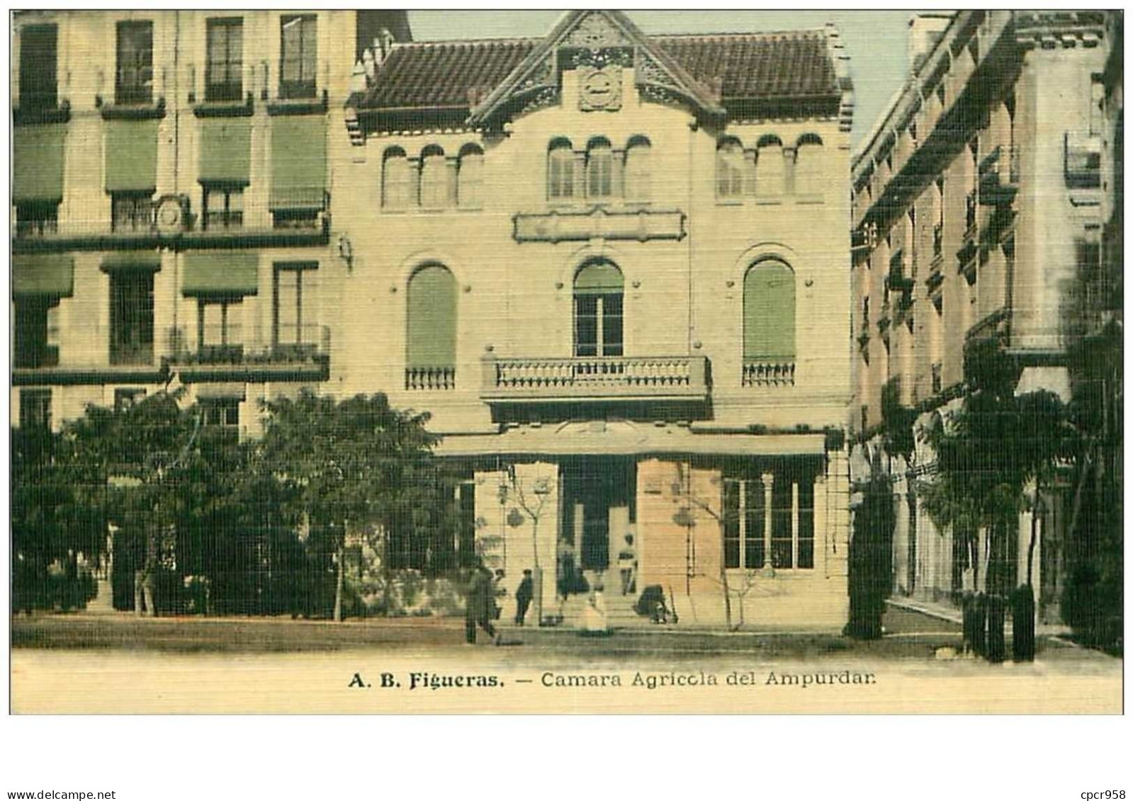 Espagne . N°41589 . Figueras.camara Agricola Del Ampurdar.cp Toilée.etat - Gerona