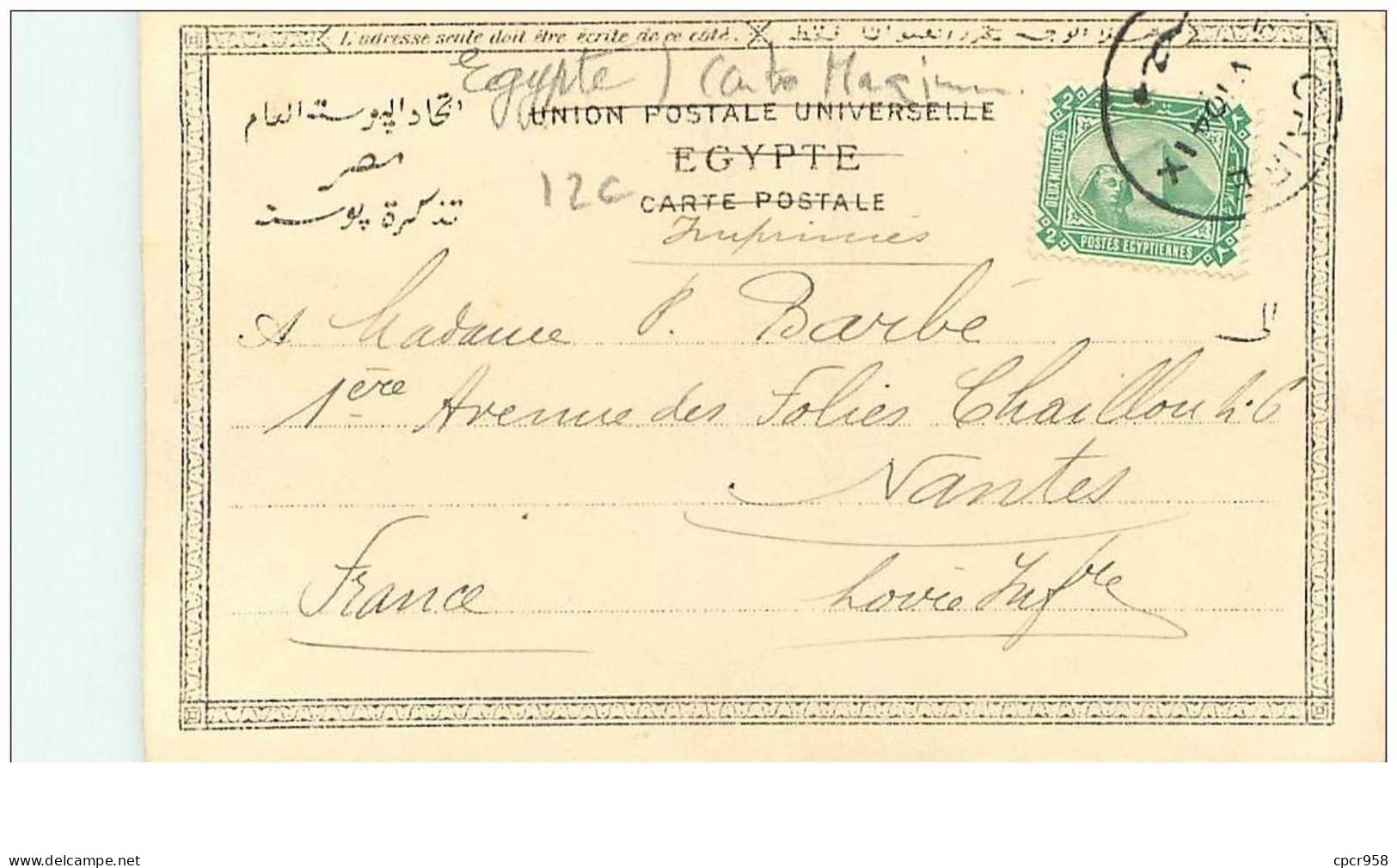 Egypte. N°34993.sphinx Et Pyramides.carte Maximum. - Gizeh