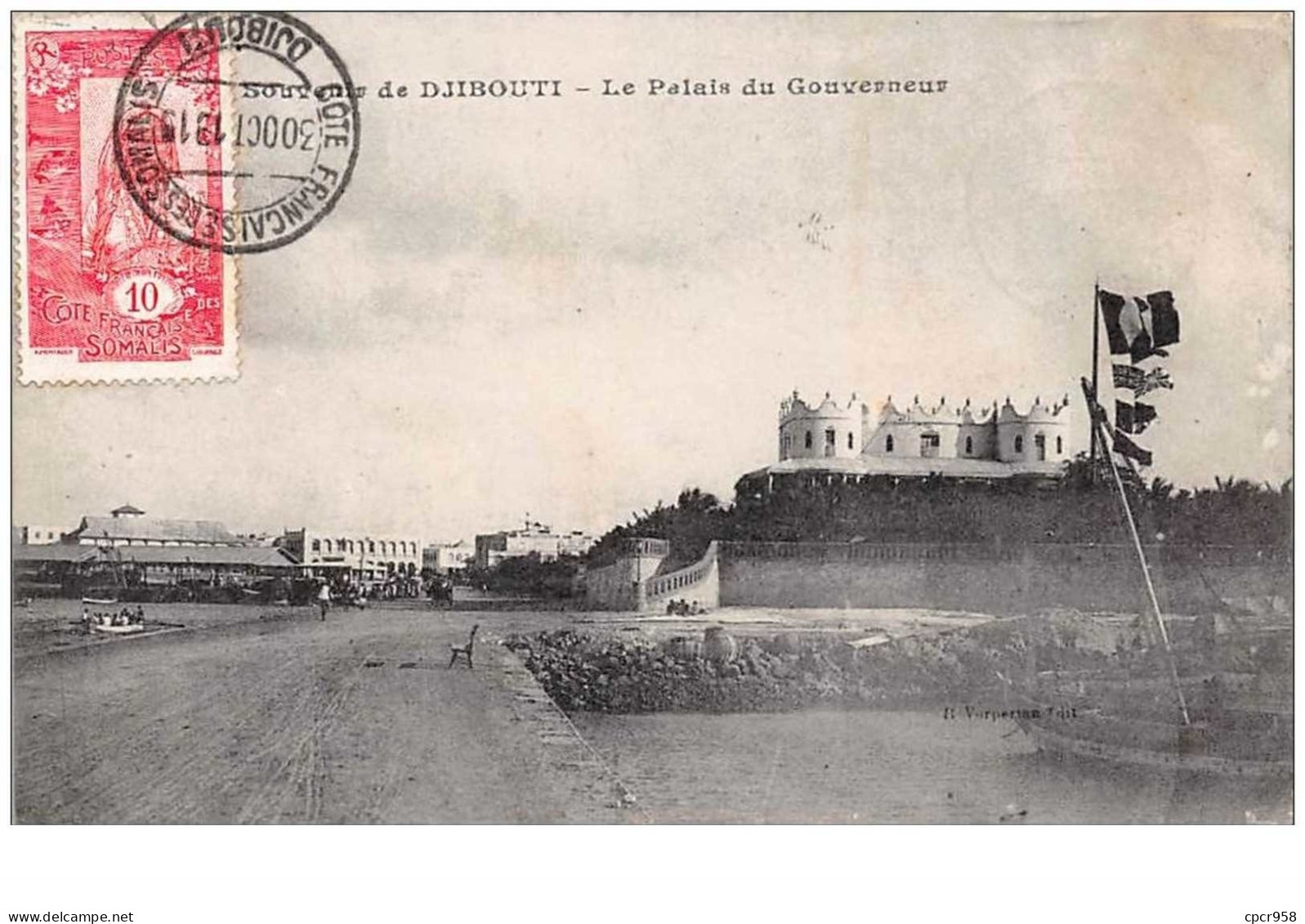 Djibouti . N°47354 . Le Palais Du Gouverneur . Belle Affranchissement. - Dschibuti