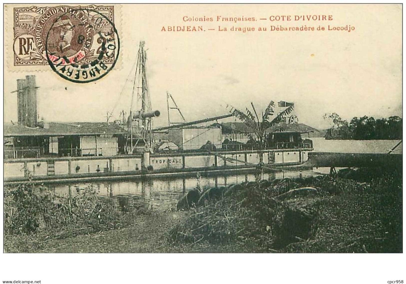 COTE D'IVOIRE.n°31171.ABIDJEAN.LA DRAGUE AU DEBARCADERE DE LOCODJO - Côte-d'Ivoire