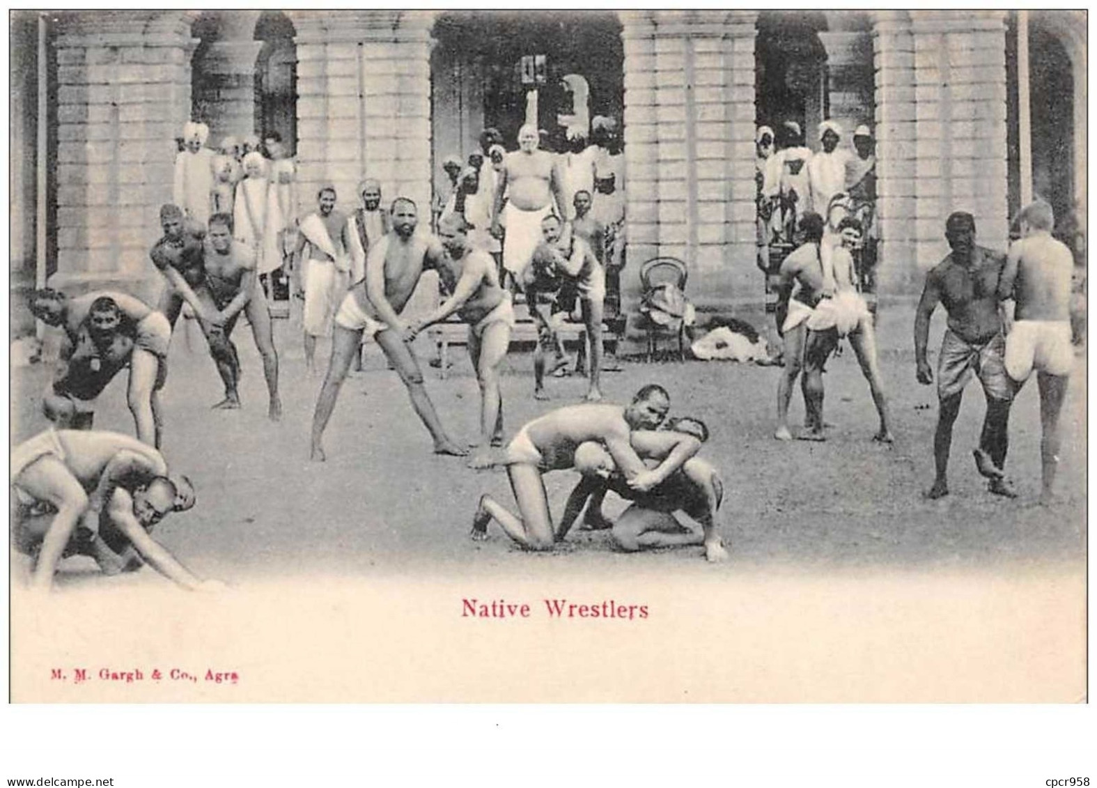 Asie . N°49594 . Inde . Native Wrestiers.lutte - India