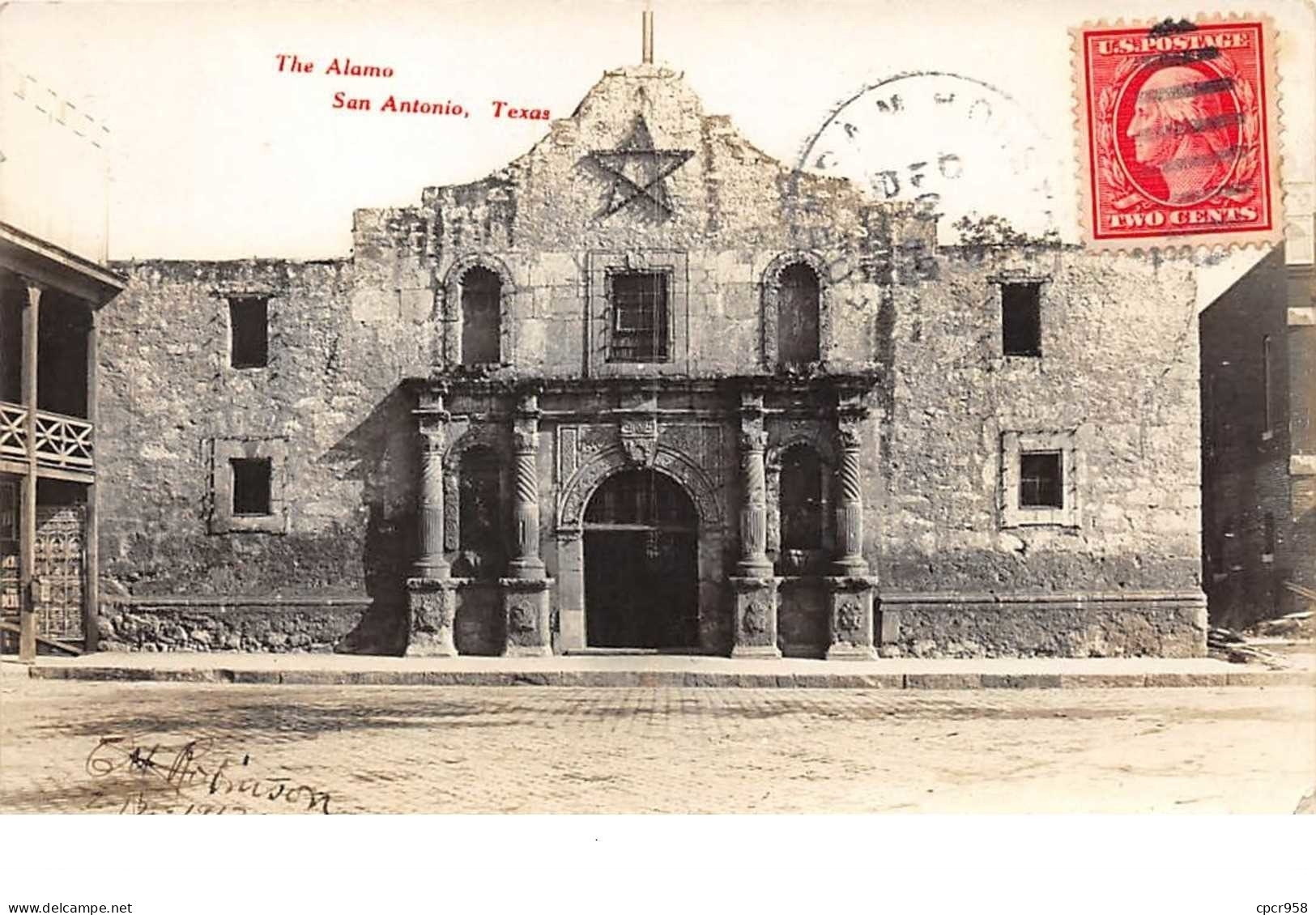 Amerique . N°51820 . The Alamo San Antonio Texas .croix De David?judaica?carte Photo - San Antonio