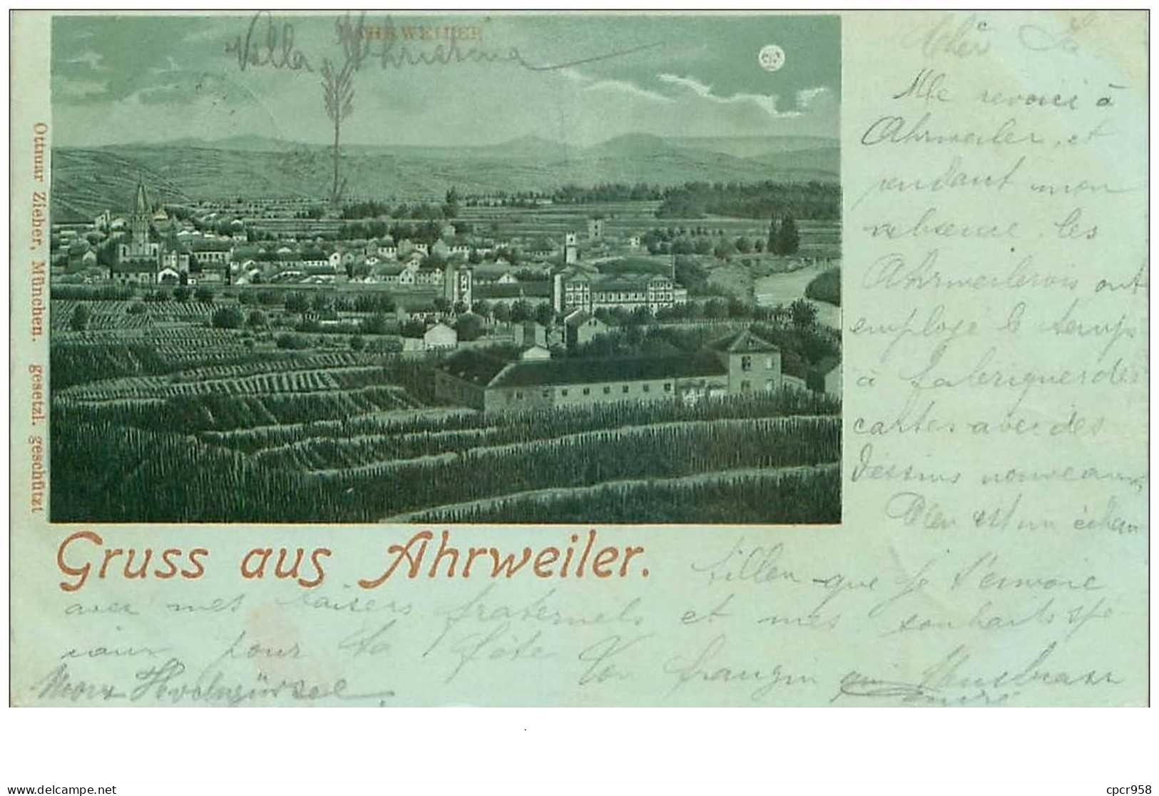 Allemagne .n°40158 . Gruss Aus Ahrweiler . 1898.precurseur. - Bad Neuenahr-Ahrweiler