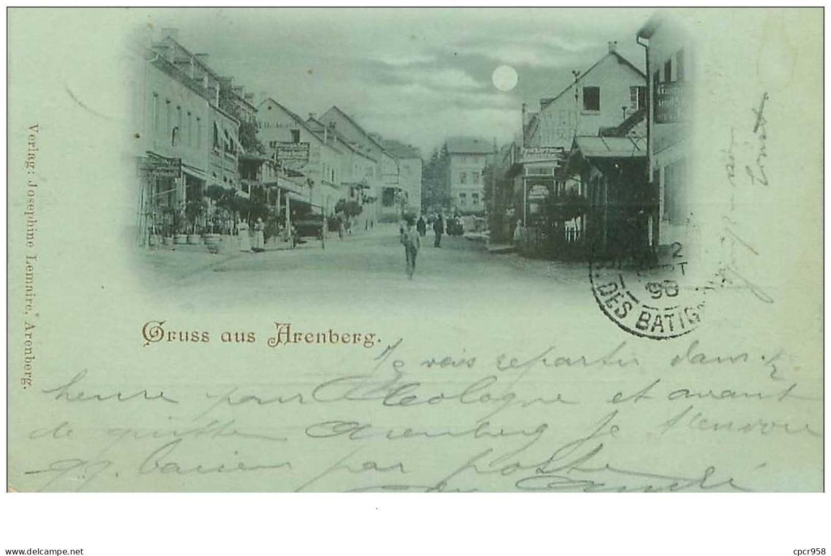 Allemagne .n°40147 . Gruss Aus Arenberg. 1896.precurseur - Koblenz