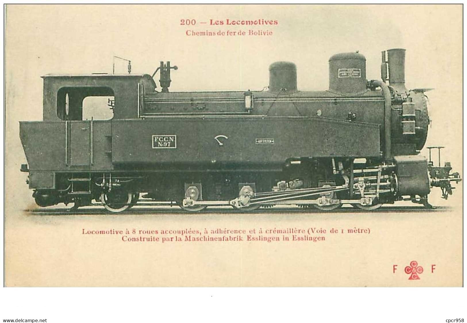 Bolivie . N°41553 . Les Locomotives.train - Bolivie