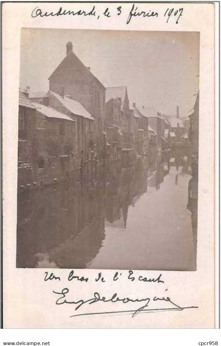 BELGIQUE.OUDENAARDE.UN BRAS DE L&amp;acute ESCAUT.CP PHOTO. - Oudenaarde