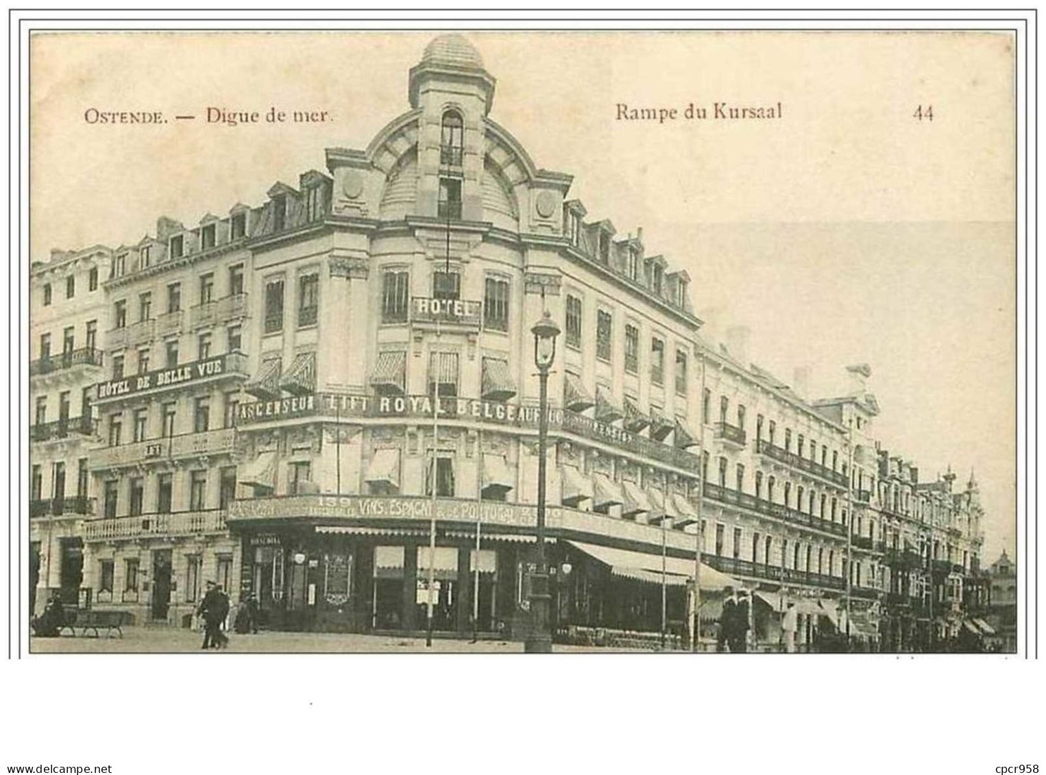 BELGIQUE.OSTENDE.DIGUE DE MER.RAMPE DU KURSAAL.HOTEL - Oostende