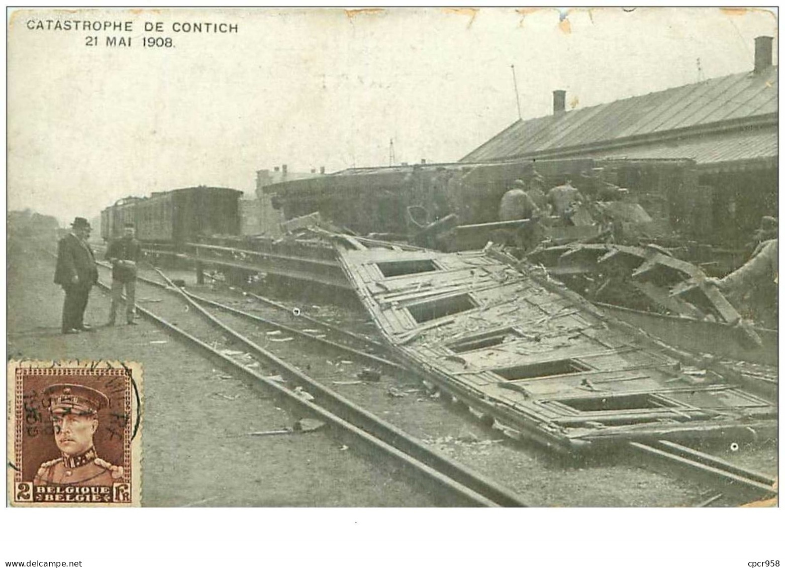 BELGIQUE.n°29869.KONTICH.CATASTROPHE.21 MAI 1908.VOIR ETAT.MANQUES - Kontich