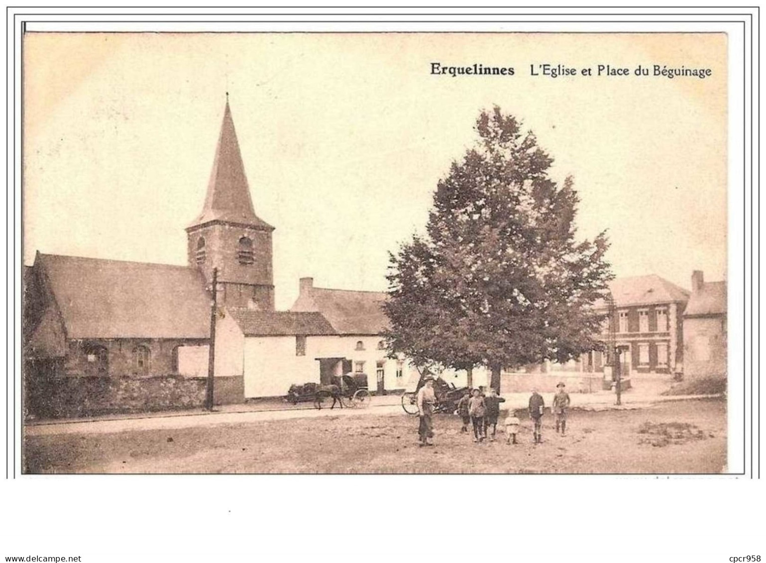 BELGIQUE.ERQUELINNES.L EGLISE ET PLACE DU BEGUINAGE - Erquelinnes