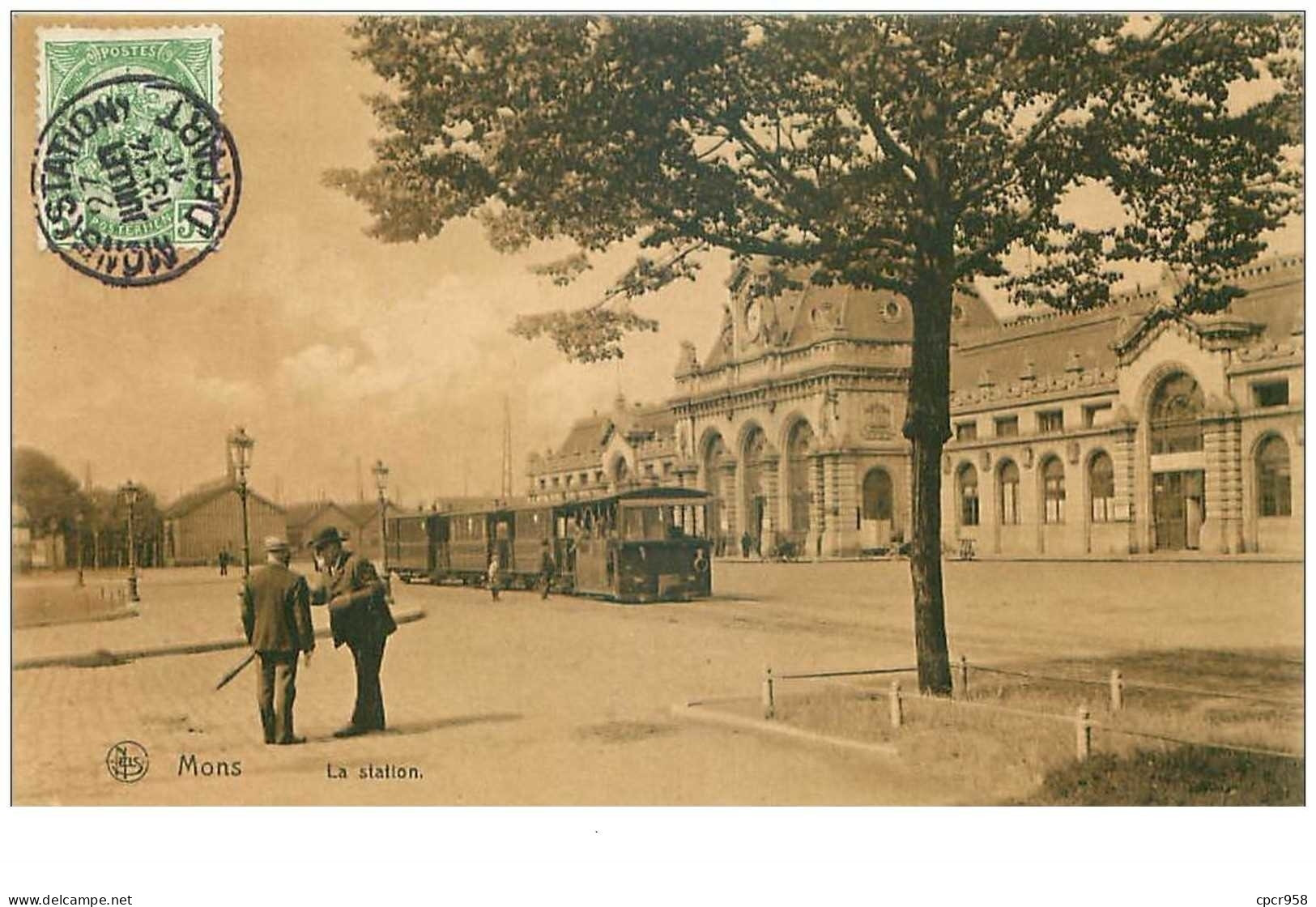 Belgique. N°35120.mons .la Station.tramway - Mons