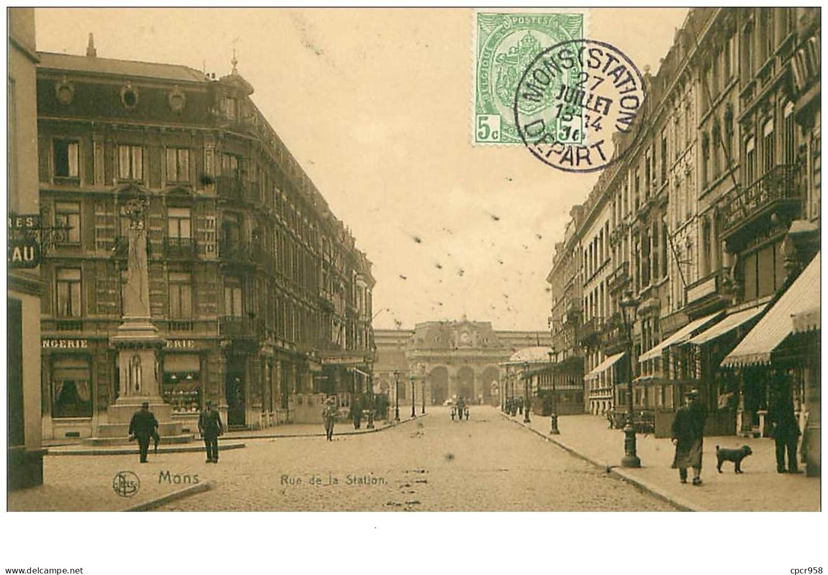 Belgique. N°35690.mons .rue De La Station - Mons