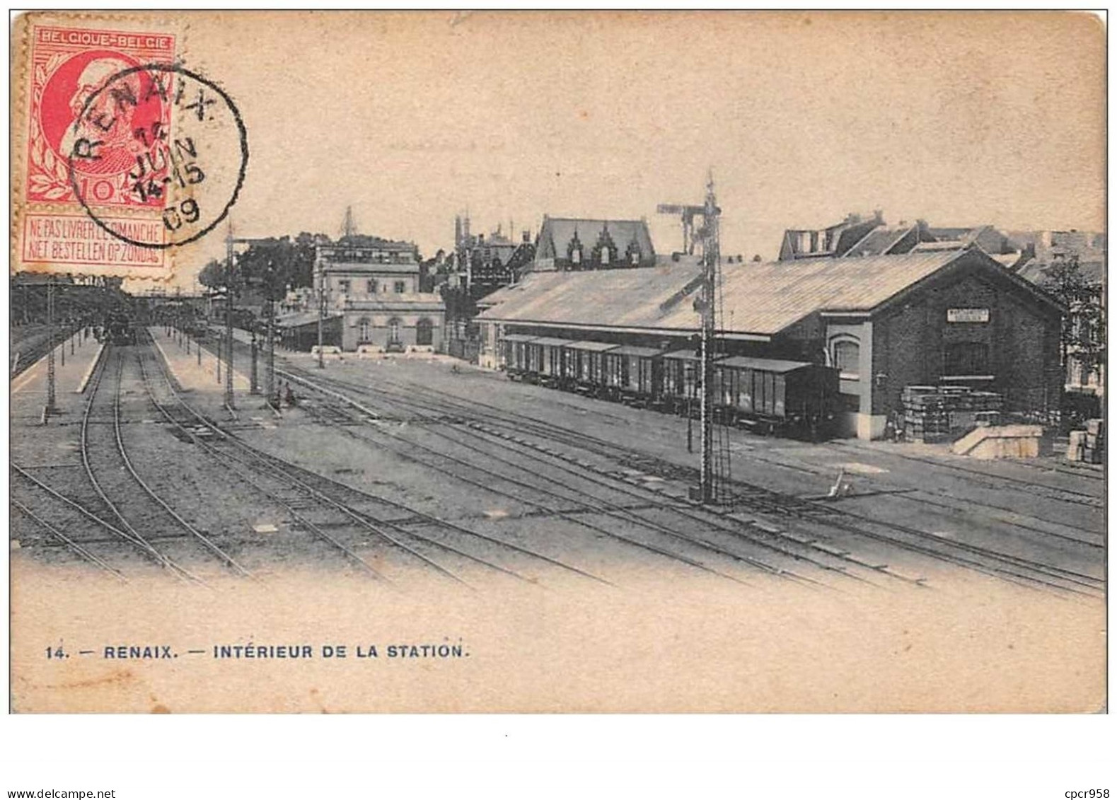 Belgique. N°47537 . Renaix . Interieur De La Station . Pas Courante.train - Ronse