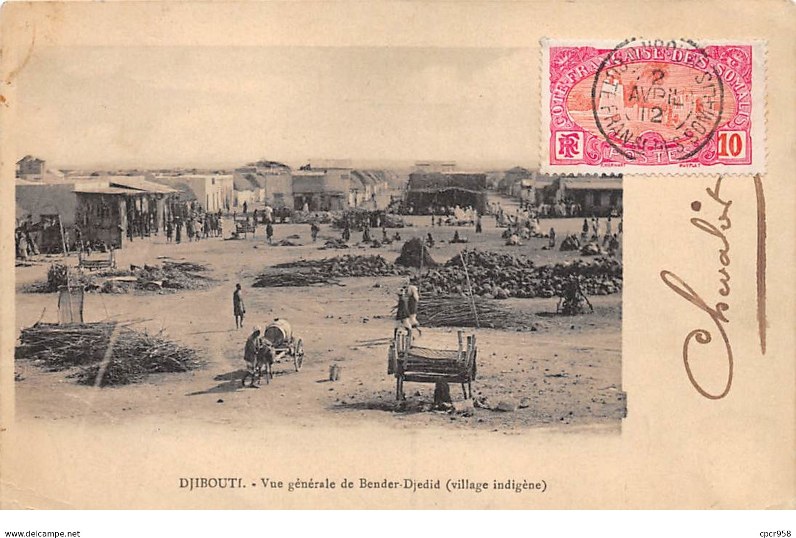 Afrique - N°66162 - Djibouti - Vue Générale De Bender-Djedid (village Indigène) - Carte Vendue En L'état - Dschibuti